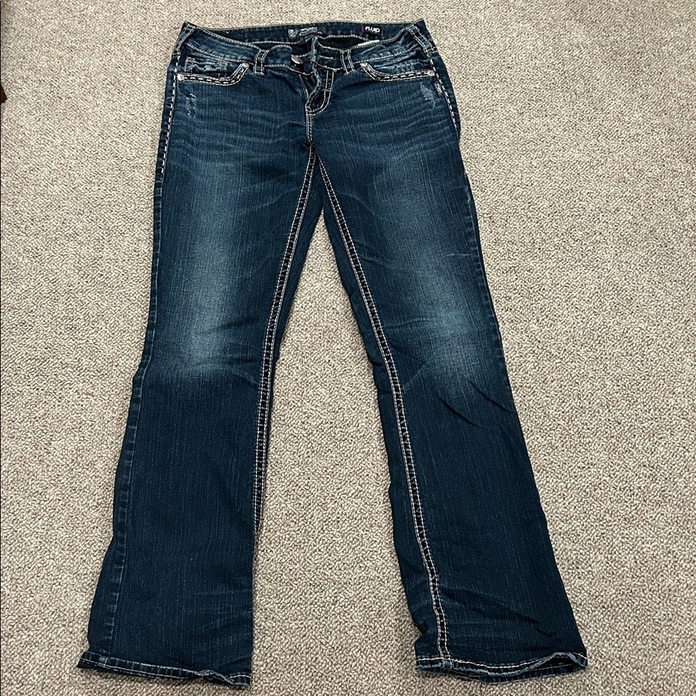 Silver Jeans Women's Dark Blue Boot Cut Jeans